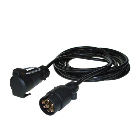 7 Pin 6m Straight Extension Lead (Plug To Socket)