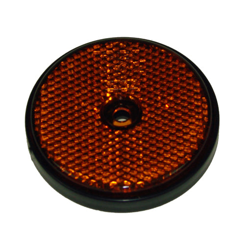 Round reflector Rivet On / Screw On- Amber