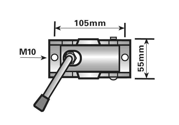 34mm STANDARD DUTY PRESSED STEEL JOCKEY CLAMP