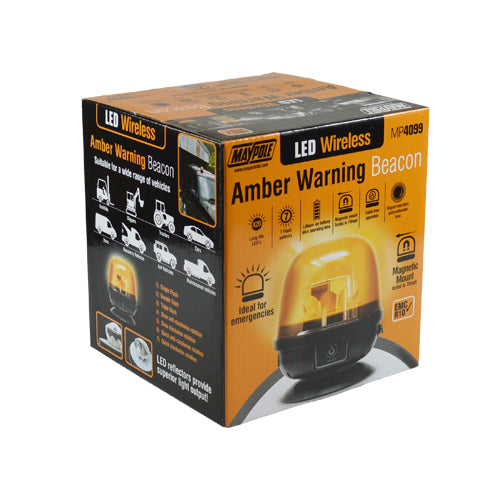 MP4099 12/24V LED Wireless Amber Warning Beacon