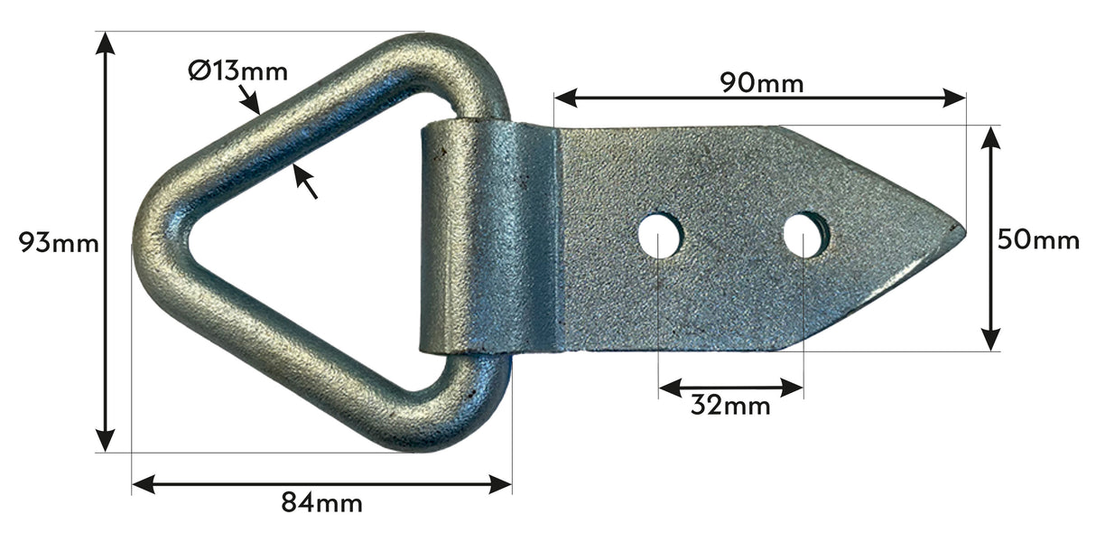 Heavy Duty Bolt on Galvanized Lashing Tiedown Ring