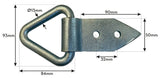 Heavy Duty Bolt on Galvanized Lashing Tiedown Ring