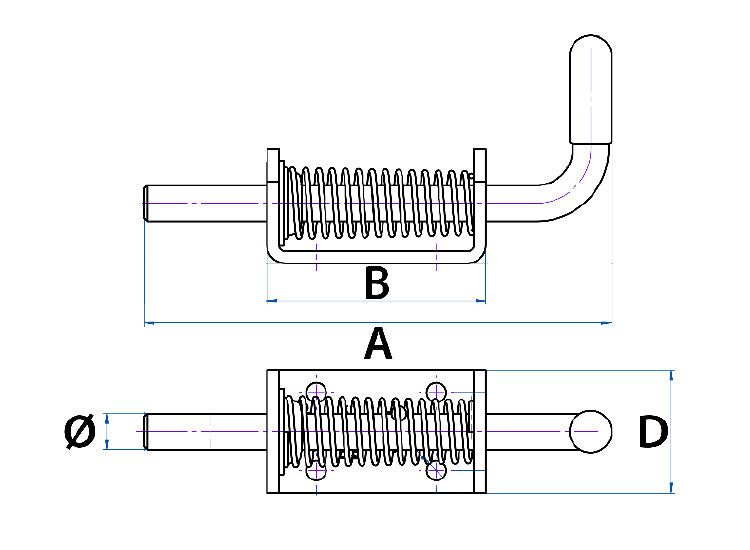 SPRING BOLT 150mm X 12mm