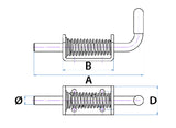 SPRING BOLT 150mm X 12mm