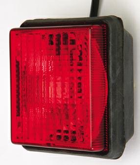 Ifor Williams RUBBOLITE SQUARE FOG LIGHT COMPLETE - P06781