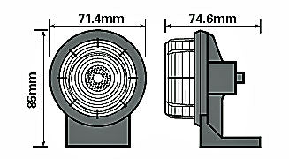 Britax round front marker (Bulbed)