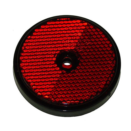 Round reflector Rivet / Screw On - Red