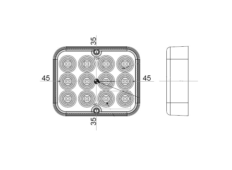 10-30V Varivolt LED Rear Fog Lamp - MP8631B