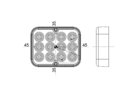 10-30V Varivolt LED Rear Fog Lamp - MP8631B