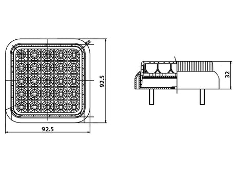 LED fog (10-30V) modular - MP9631B