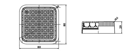 LED Reverse Lamp 10-30V Modular - MP9635B