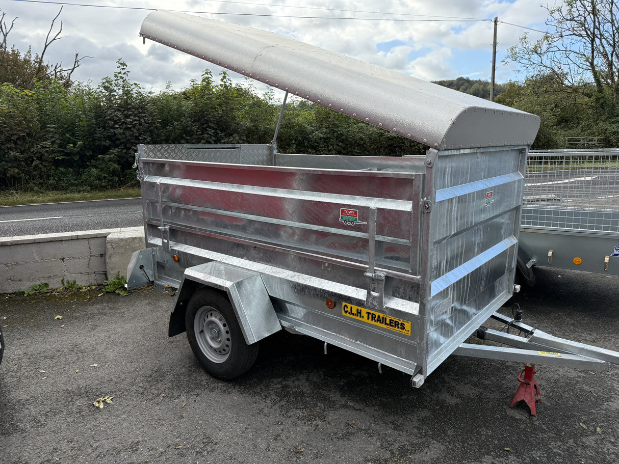 Brand New CLH 7ft 6" x 4ft 6" Lift Lid Unbraked Livestock Canopy Trailer