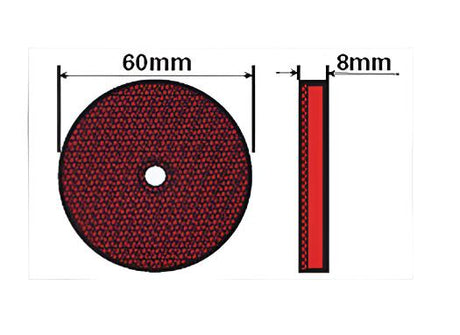 Round reflector Rivet / Screw On - Red