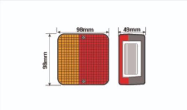 MP3B Maypole 12V Square Combination Lamp